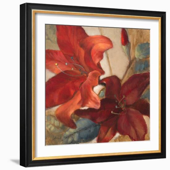 Crimson Fleurish I-Lanie Loreth-Framed Art Print