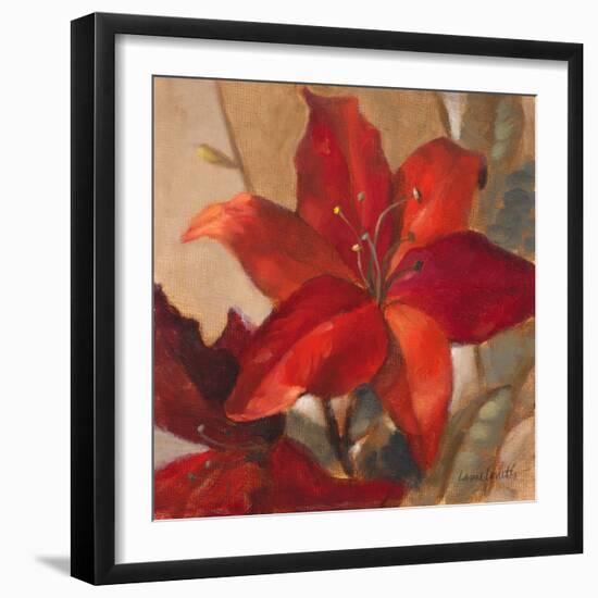 Crimson Fleurish II-Lanie Loreth-Framed Art Print