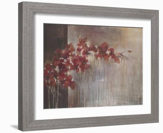 Crimson Flora-Terri Burris-Framed Art Print