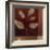 Crimson Leaf Study I-Ursula Salemink-Roos-Framed Giclee Print