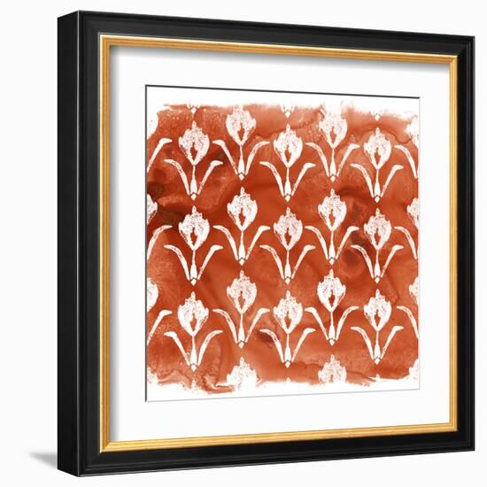 Crimson Motif V-June Vess-Framed Art Print