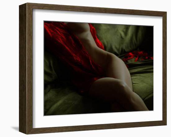 Crimson Olive Ivory-Lauren Bentley-Framed Photographic Print