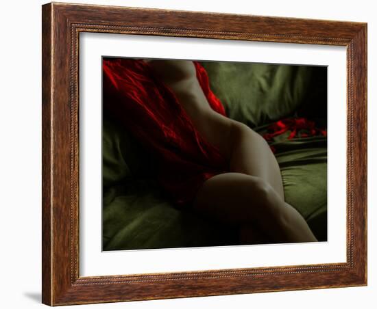 Crimson Olive Ivory-Lauren Bentley-Framed Photographic Print