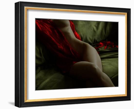 Crimson Olive Ivory-Lauren Bentley-Framed Photographic Print