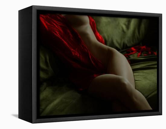 Crimson Olive Ivory-Lauren Bentley-Framed Premier Image Canvas