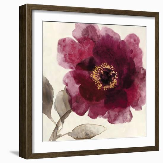 Crimson Peony I-Asia Jensen-Framed Art Print