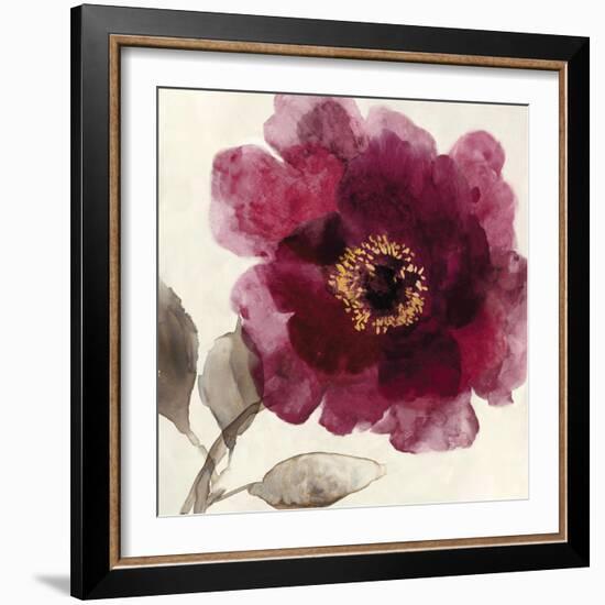 Crimson Peony I-Asia Jensen-Framed Art Print