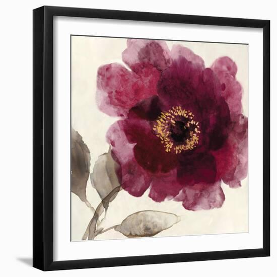 Crimson Peony I-Asia Jensen-Framed Art Print