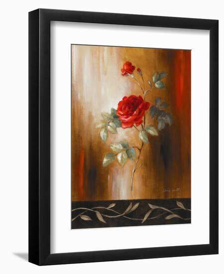 Crimson Rose II-Lanie Loreth-Framed Art Print