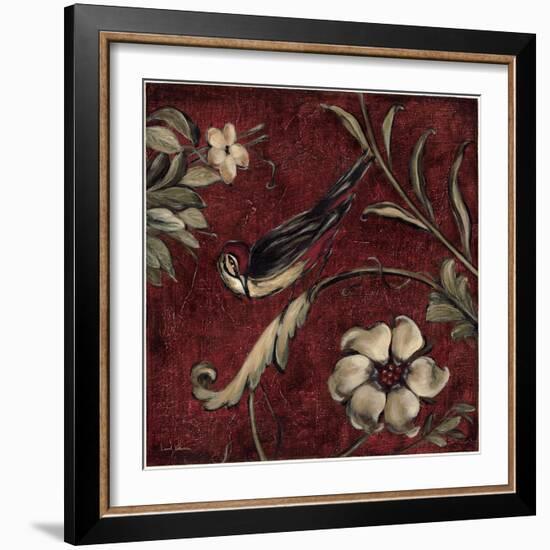 Crimson Song Bird No.3-Laurel Lehman-Framed Art Print