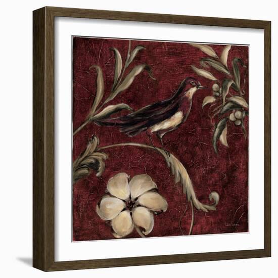 Crimson Song Bird No.4-Laurel Lehman-Framed Art Print