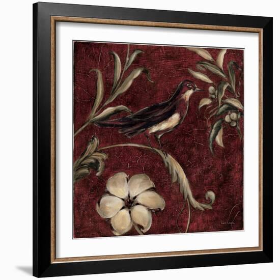 Crimson Song Bird No.4-Laurel Lehman-Framed Art Print