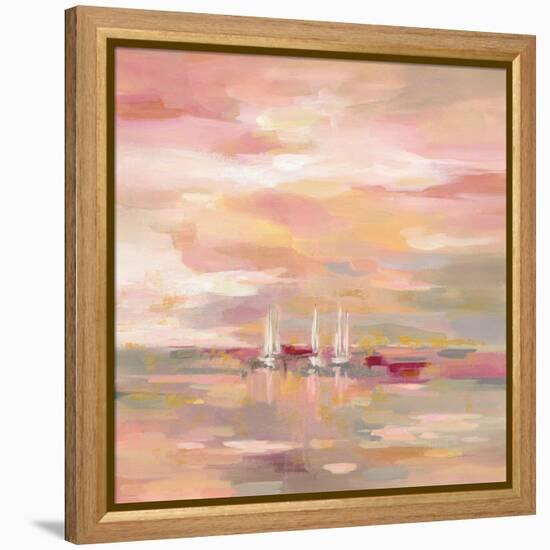 Crimson Waves-Silvia Vassileva-Framed Stretched Canvas