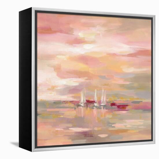 Crimson Waves-Silvia Vassileva-Framed Stretched Canvas