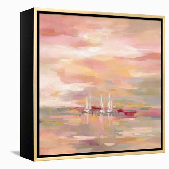 Crimson Waves-Silvia Vassileva-Framed Stretched Canvas