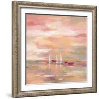 Crimson Waves-Silvia Vassileva-Framed Art Print