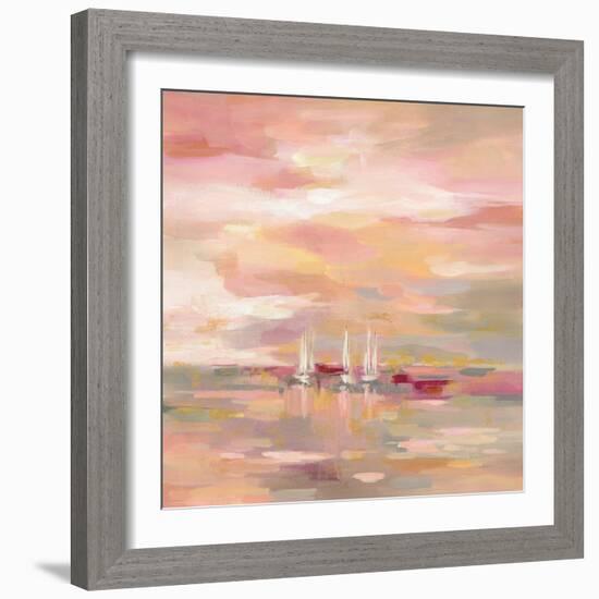 Crimson Waves-Silvia Vassileva-Framed Art Print