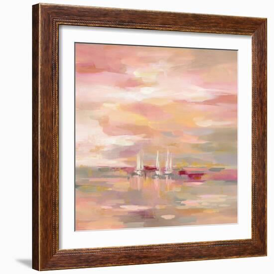 Crimson Waves-Silvia Vassileva-Framed Art Print