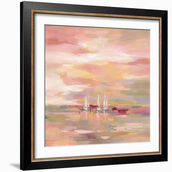 Crimson Waves-Silvia Vassileva-Framed Art Print