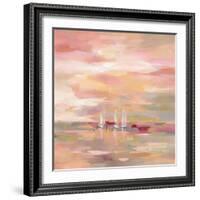 Crimson Waves-Silvia Vassileva-Framed Art Print