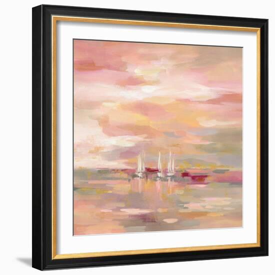 Crimson Waves-Silvia Vassileva-Framed Art Print