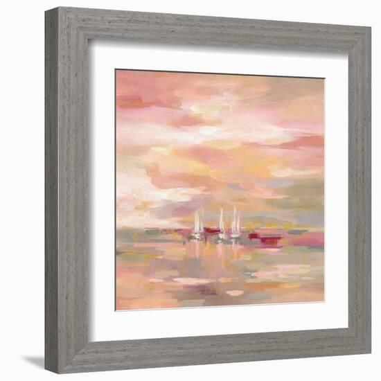 Crimson Waves-Silvia Vassileva-Framed Art Print