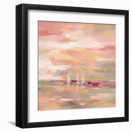 Crimson Waves-Silvia Vassileva-Framed Art Print