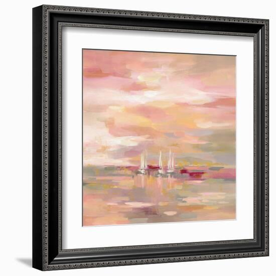 Crimson Waves-Silvia Vassileva-Framed Art Print