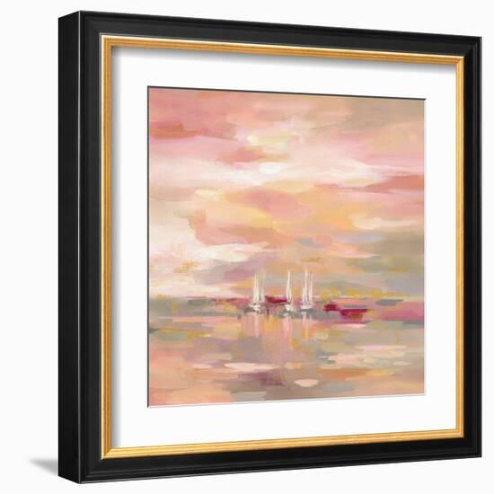 Crimson Waves-Silvia Vassileva-Framed Art Print