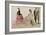 Crinolines on the Beach (Pencil and W/C on Paper)-Eugène Boudin-Framed Giclee Print