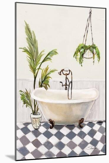 Crisp Cottage Bathroom I Vertical-Silvia Vassileva-Mounted Art Print