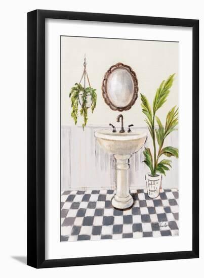 Crisp Cottage Bathroom II Vertical-Silvia Vassileva-Framed Art Print