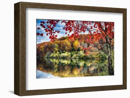 Crisp Fall Morning in Hunterdon County, New Jersey-George Oze-Framed Photographic Print