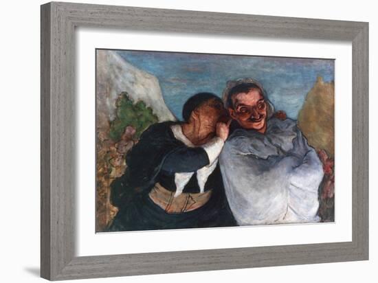 Crispin and Scapin, C1863-1865-Honoré Daumier-Framed Giclee Print