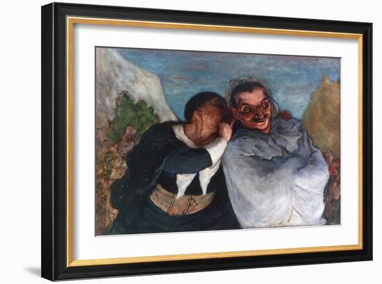 Crispin and Scapin, C1863-1865-Honoré Daumier-Framed Giclee Print