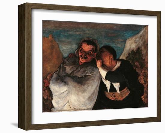 Crispin and Scapin-Honoré Daumier-Framed Giclee Print