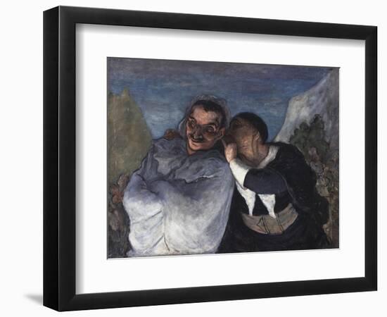 Crispin et Scapin, c.1860-Honore Daumier-Framed Giclee Print