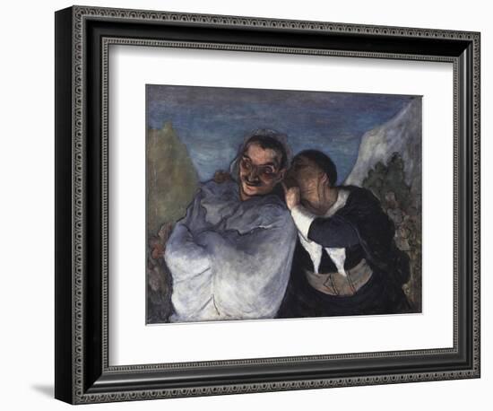 Crispin et Scapin, c.1860-Honore Daumier-Framed Giclee Print