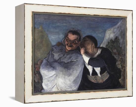 Crispin et Scapin, c.1860-Honore Daumier-Framed Premier Image Canvas