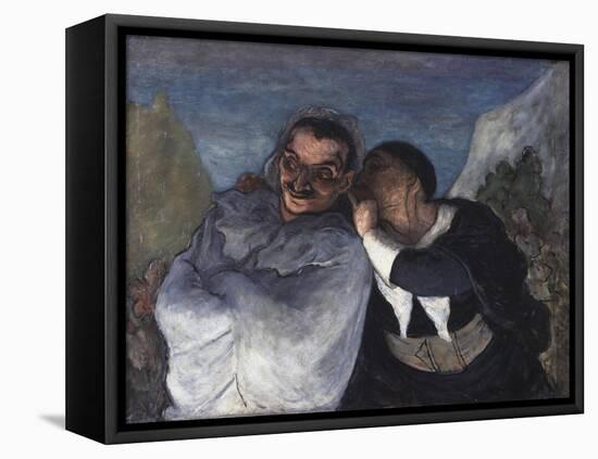 Crispin et Scapin, c.1860-Honore Daumier-Framed Premier Image Canvas