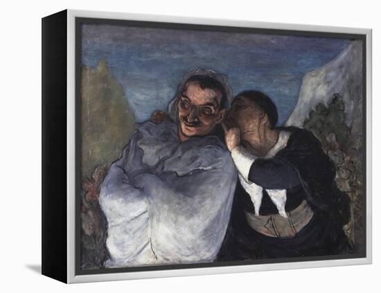 Crispin et Scapin, c.1860-Honore Daumier-Framed Premier Image Canvas