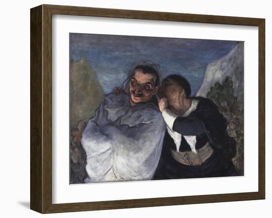 Crispin et Scapin, c.1860-Honore Daumier-Framed Giclee Print