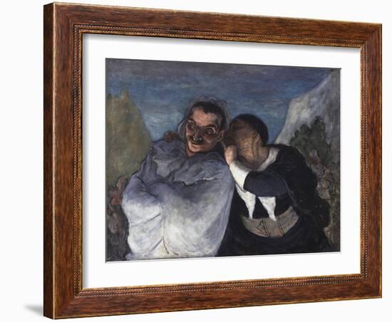 Crispin et Scapin, c.1860-Honore Daumier-Framed Giclee Print