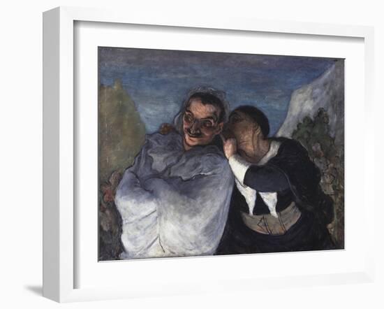 Crispin et Scapin, c.1860-Honore Daumier-Framed Giclee Print