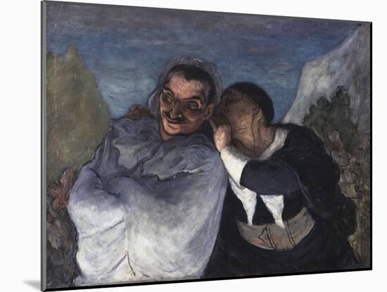 Crispin et Scapin, c.1860-Honore Daumier-Mounted Giclee Print