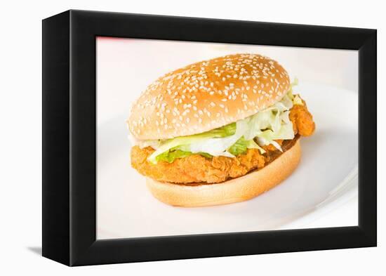 Crispy Chicken Burger-calvste-Framed Premier Image Canvas