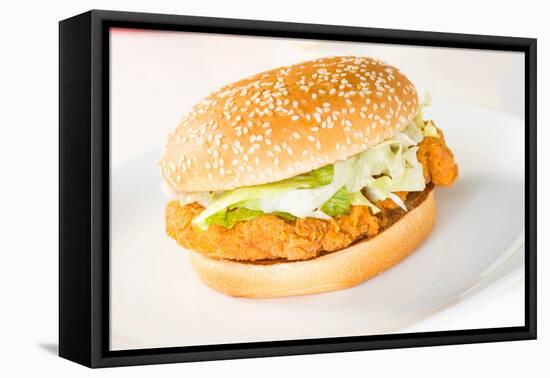 Crispy Chicken Burger-calvste-Framed Premier Image Canvas