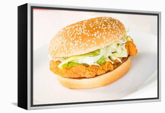 Crispy Chicken Burger-calvste-Framed Premier Image Canvas