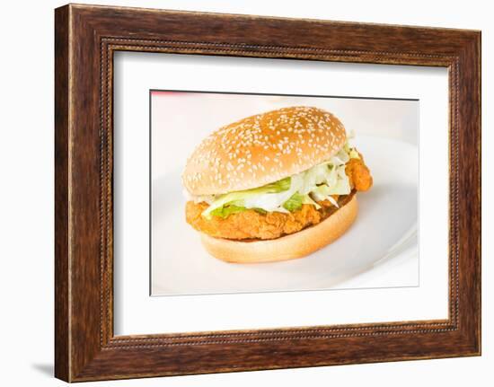 Crispy Chicken Burger-calvste-Framed Photographic Print