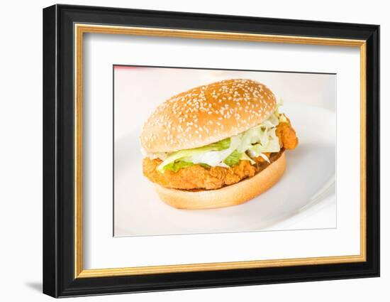 Crispy Chicken Burger-calvste-Framed Photographic Print